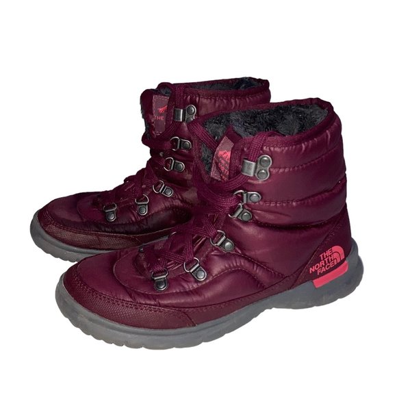 THE NORTH FACE  Primaloft Puffer Boots Women's Sz 5 Purple Grape - Picture 1 of 12